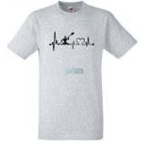 Sport fan evezős EKG szív ritmus gyerek rövid ujjú póló