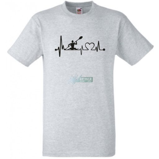 Sport fan evezős EKG szív ritmus gyerek rövid ujjú póló