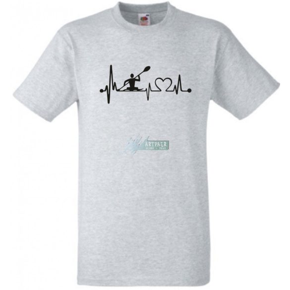 Sport fan evezős EKG szív ritmus gyerek rövid ujjú póló