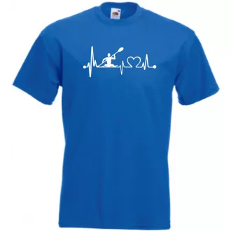   Sport fan evezős EKG szív ritmus férfi rövid ujjú póló