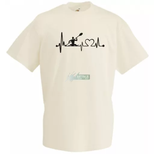 Sport fan evezős EKG szív ritmus férfi rövid ujjú póló