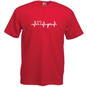 Eat Sleep és EKG mintás férfi póló