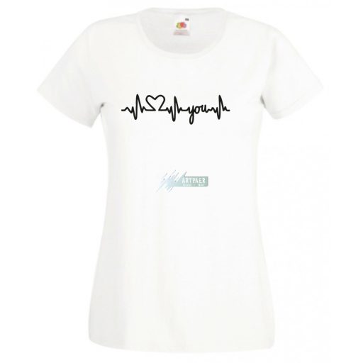 I Love You - EKG női rövid ujjú póló