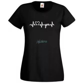 I Love You - EKG női rövid ujjú póló