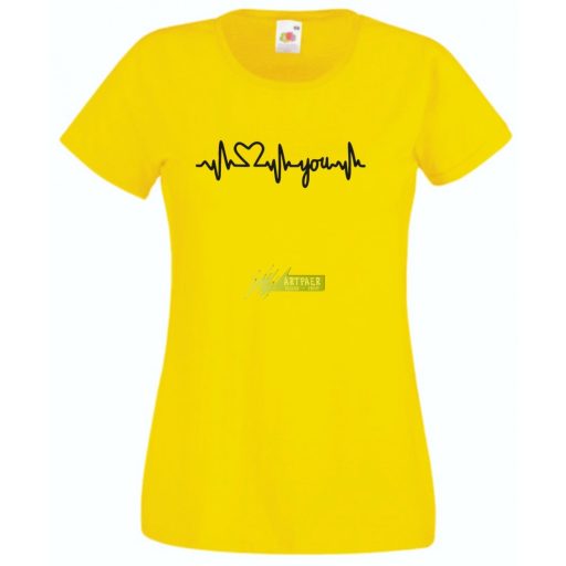 I Love You - EKG női rövid ujjú póló