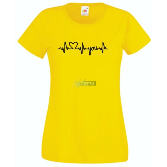 I Love You - EKG női rövid ujjú póló