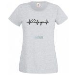 I Love You - EKG női rövid ujjú póló