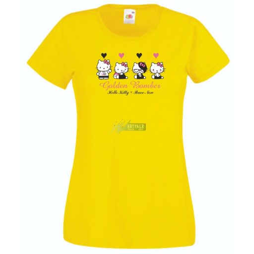 Hello Kitty Golden Bomber női rövid ujjú póló