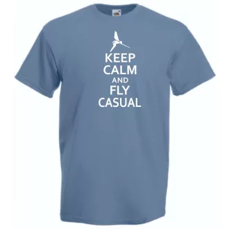 Keep Calm and Fly Casual férfi rövid ujjú póló