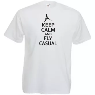 Keep Calm and Fly Casual férfi rövid ujjú póló