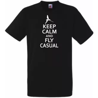 Keep Calm and Fly Casual férfi rövid ujjú póló