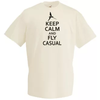 Keep Calm and Fly Casual férfi rövid ujjú póló