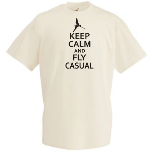 Keep Calm and Fly Casual férfi rövid ujjú póló