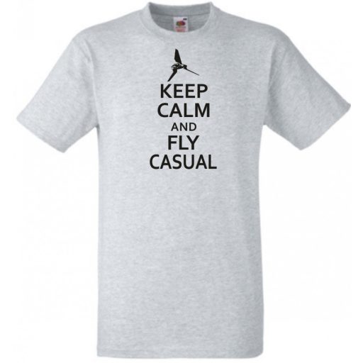 Keep Calm and Fly Casual férfi rövid ujjú póló