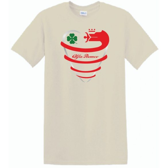 Auto fan Alfa Romeo absztrakt hűtőrács férfi rövid ujjú póló