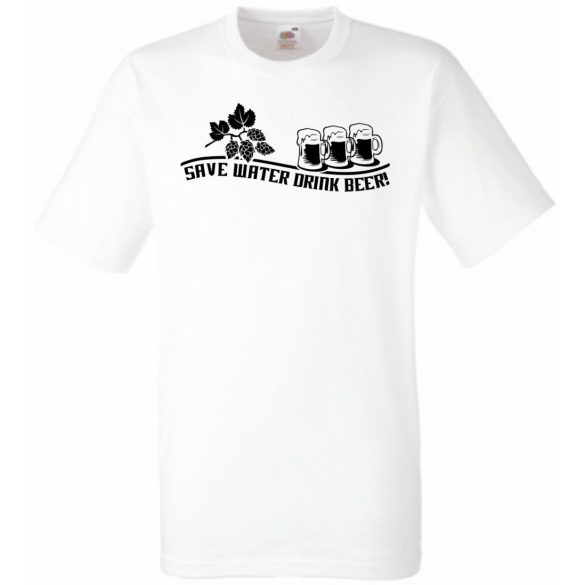 Humor Italozás - Save Water Drink Beer férfi rövid ujjú póló