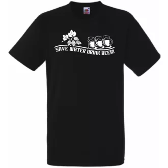   Humor Italozás - Save Water Drink Beer férfi rövid ujjú póló