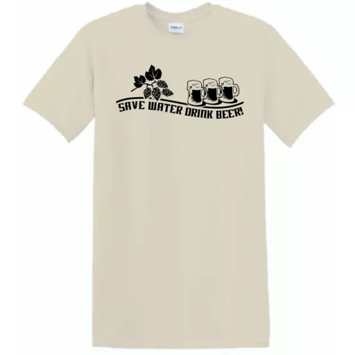 Humor Italozás - Save Water Drink Beer férfi rövid ujjú póló