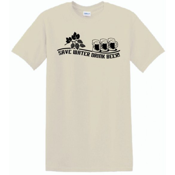 Humor Italozás - Save Water Drink Beer férfi rövid ujjú póló
