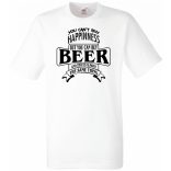Humor Italozás - You can''t buy Happiness But You Can Buy Beer férfi rövid ujjú póló
