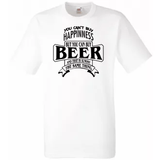   Humor Italozás - You can''t buy Happiness But You Can Buy Beer férfi rövid ujjú póló