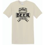 Humor Italozás - You can''t buy Happiness But You Can Buy Beer férfi rövid ujjú póló