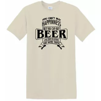   Humor Italozás - You can''t buy Happiness But You Can Buy Beer férfi rövid ujjú póló