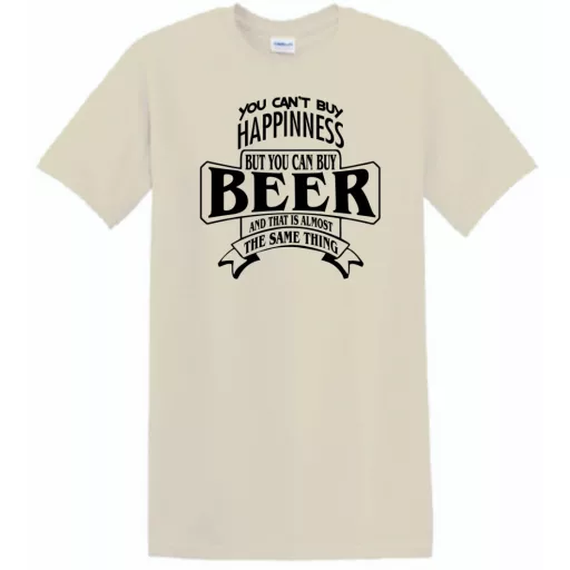 Humor Italozás - You can''t buy Happiness But You Can Buy Beer férfi rövid ujjú póló