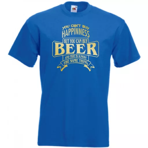 Humor Italozás - You can''t buy Happiness But You Can Buy Beer férfi rövid ujjú póló