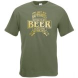 Humor Italozás - You can''t buy Happiness But You Can Buy Beer férfi rövid ujjú póló