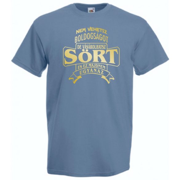 Humor Italozás - Nem vehetsz boldogságot de vásárolhatsz sört férfi rövid ujjú póló