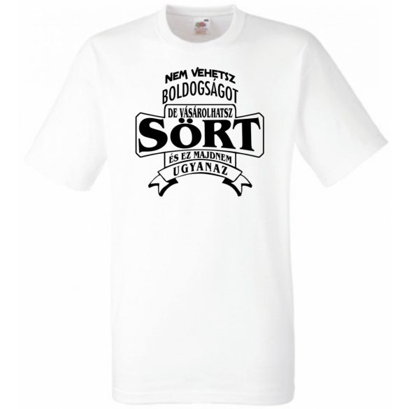 Humor Italozás - Nem vehetsz boldogságot de vásárolhatsz sört férfi rövid ujjú póló