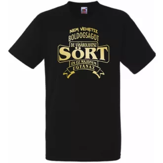   Humor Italozás - Nem vehetsz boldogságot de vásárolhatsz sört férfi rövid ujjú póló