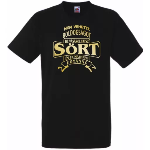 Humor Italozás - Nem vehetsz boldogságot de vásárolhatsz sört férfi rövid ujjú póló