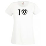 I Love VW szív női rövid ujjú póló