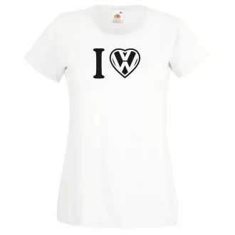 I Love VW szív női rövid ujjú póló
