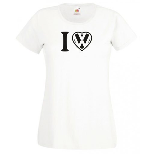 I Love VW szív női rövid ujjú póló