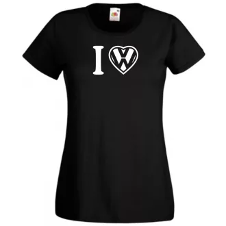 I Love VW szív női rövid ujjú póló
