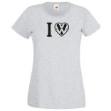 I Love VW szív női rövid ujjú póló