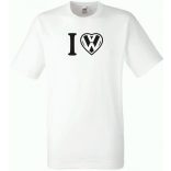 I Love VW szív férfi rövid ujjú póló