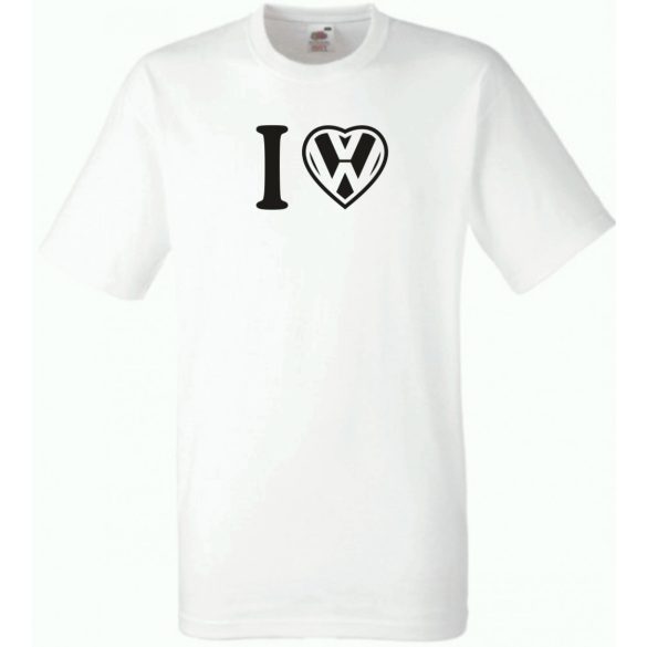 I Love VW szív férfi rövid ujjú póló