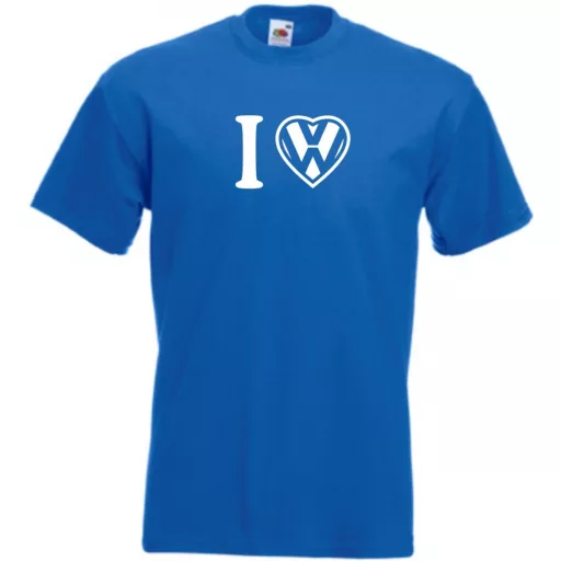 I Love VW szív férfi rövid ujjú póló