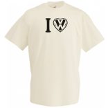I Love VW szív férfi rövid ujjú póló