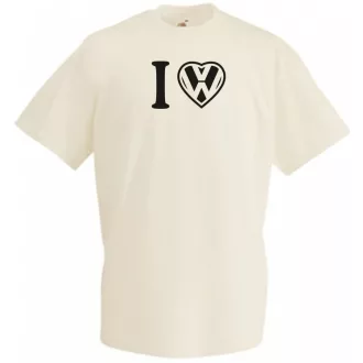 I Love VW szív férfi rövid ujjú póló