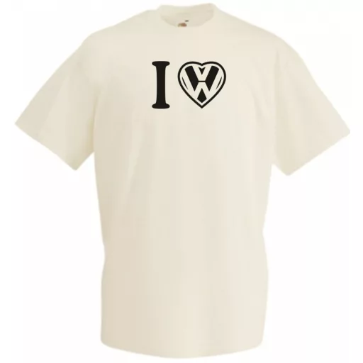I Love VW szív férfi rövid ujjú póló