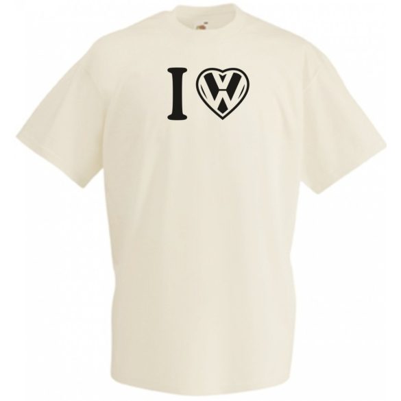 I Love VW szív férfi rövid ujjú póló
