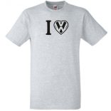 I Love VW szív férfi rövid ujjú póló