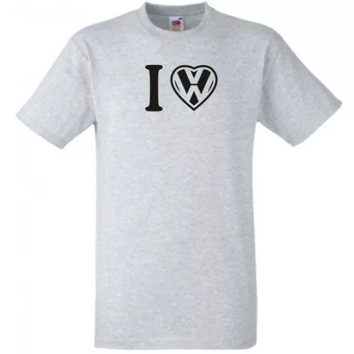 I Love VW szív férfi rövid ujjú póló