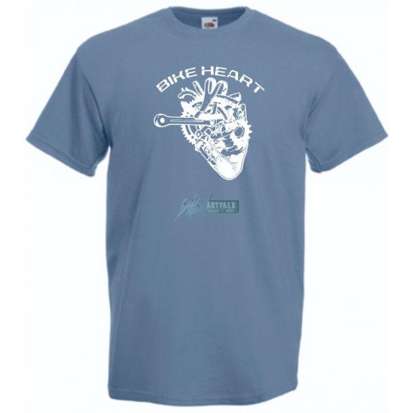 Kerékpáros szív - Bike heart férfi rövid ujjú póló