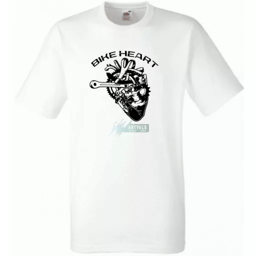 Kerékpáros szív - Bike heart férfi rövid ujjú póló